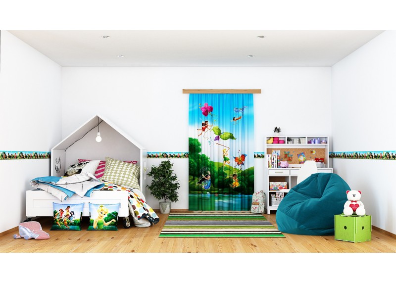 Fairies, samolepící bordura do dětského pokoje, 5 m x 13, 8 cm, WBD 8075