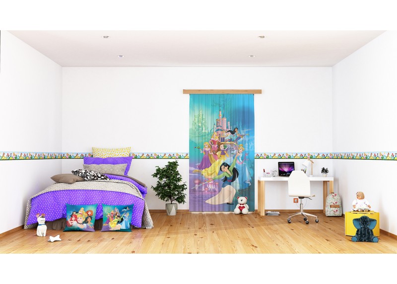 Princess, Disney, samolepící bordura do dětského pokoje, 5 m x 9.7 cm, WBD 8082