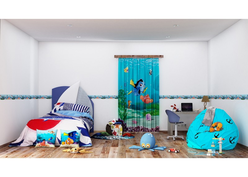 Dory a Nemo s přáteli, Disney, samolepící bordura do dětského pokoje, 5 m x 9.7 cm, WBD 8084