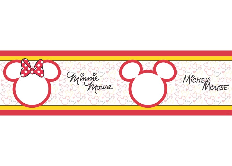Mickey Mouse, Disney, samolepící bordura do dětského pokoje, 5 m x 9.7 cm, WBD 8096