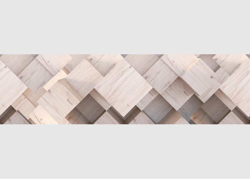 3D dřevo, samolepící bordura pro stěny obývacího pokoje, ložnice, jídelny, kuchyně, chaty, AG Design, 5 m x 13.8 cm, WB 8210