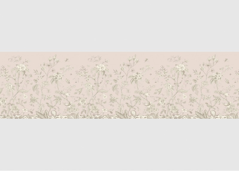 Pastelové květy, samolepící bordura pro stěny obývacího pokoje, ložnice, jídelny, kuchyně, chaty, AG Design, 5 m x 13,8 cm, WB 8251 - 017