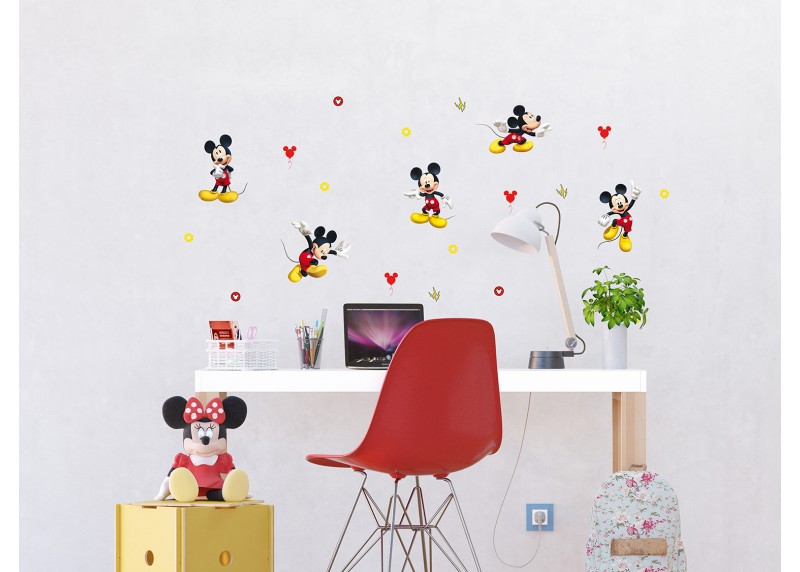 Samolepka na zeď dětská,  AG Design, DKs 3802, Disney, Mickey Mouse, Mickey pozuje, 30x30 cm