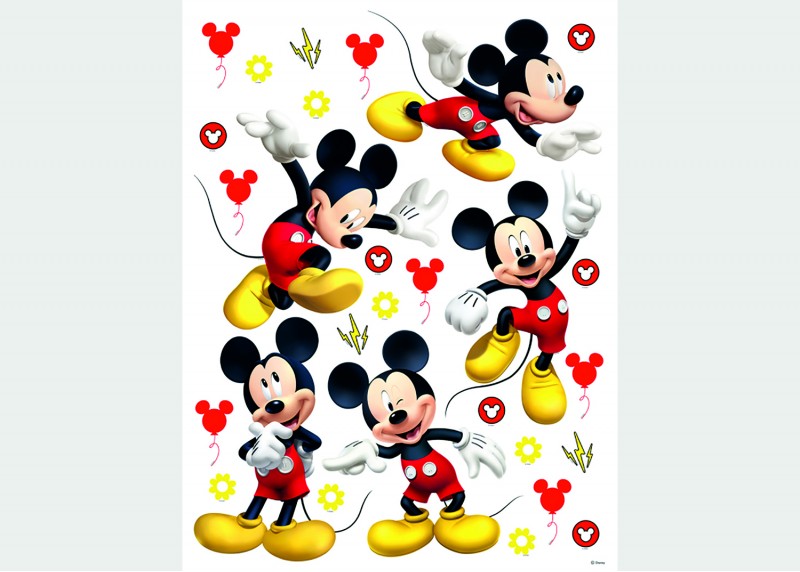 Samolepka na zeď dětská,  AG Design, DK 2311, Disney, Mickey Mouse, Mickey pozuje, 65x85 cm