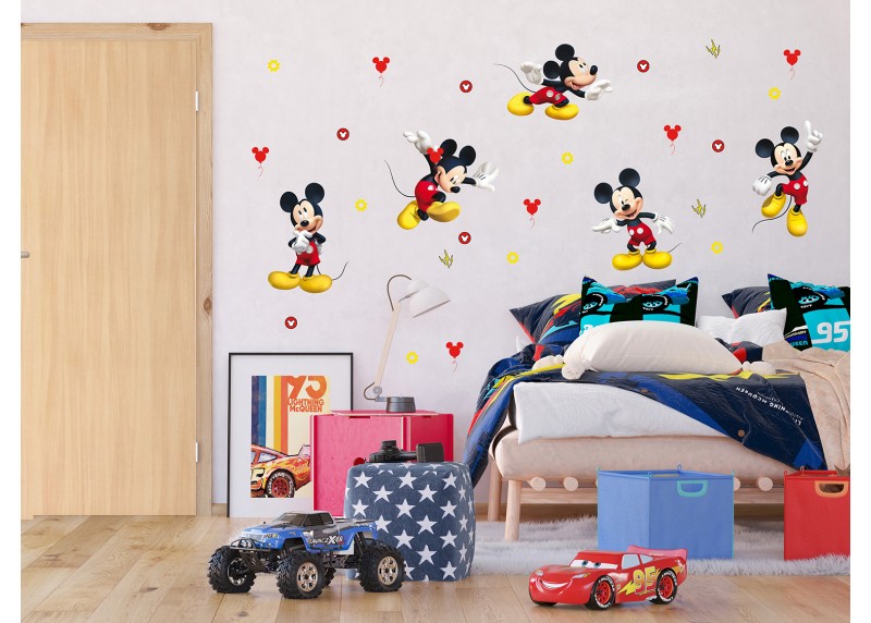 Samolepka na zeď dětská,  AG Design, DK 2311, Disney, Mickey Mouse, Mickey pozuje, 65x85 cm