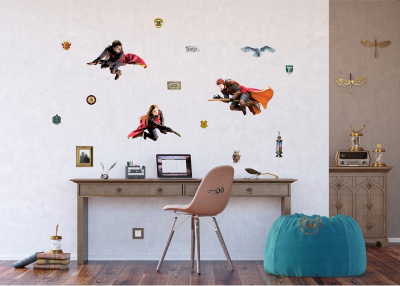 Harry Potter, dekorační nálepky na stěny, nábytek a interiérové předměty v dětském pokoji, AG Design, 65 x 85 cm, DK 2339 - 411