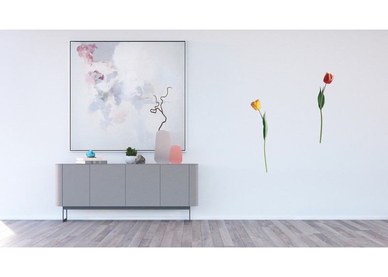 Samolepka na zeď,  AG Design, F 0401, Tulipány, 65x85 cm