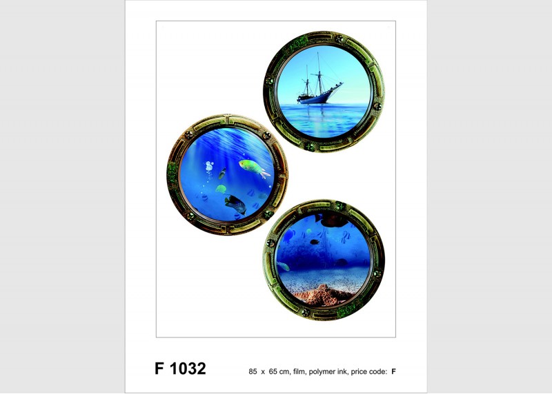 Samolepka na zeď,  AG Design, F 1032, Pohled na moře, 65x85 cm