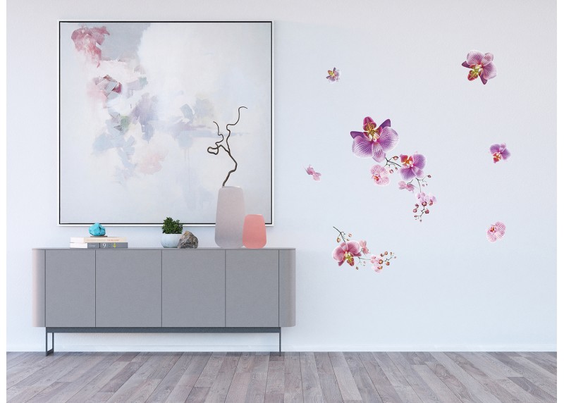 Samolepka na zeď,  AG Design, SM 3440, Orchideje, 42, 5x65 cm