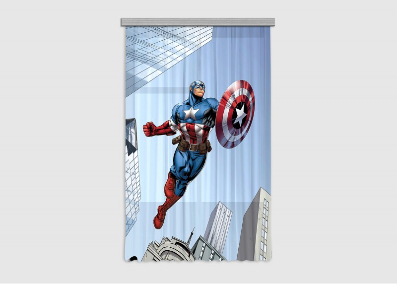 Avengers, Marvel, záclony AG Design, pro dětské pokoje, 140 x 245 cm, FCSL 7127