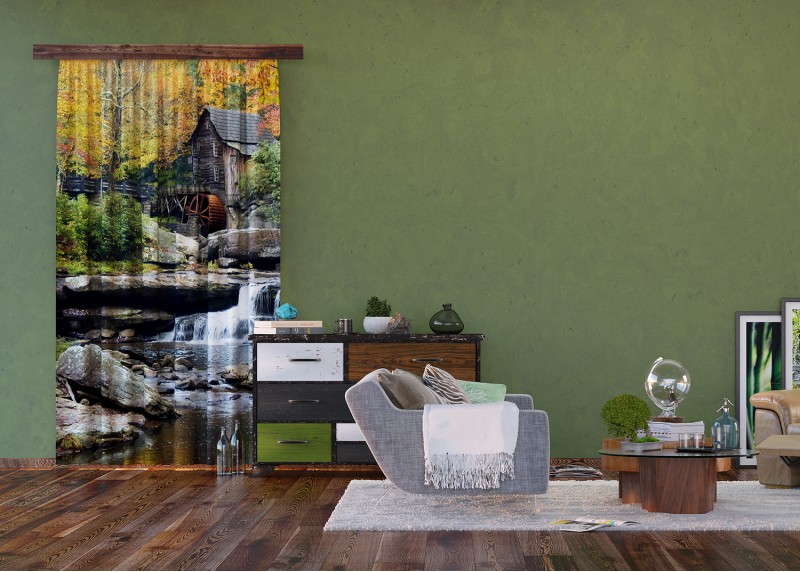 Sen, záclony AG Design, 140 x 245 cm, 1 díl, do kuchyně, obývacího pokoje, ložnice, FCSL 7599