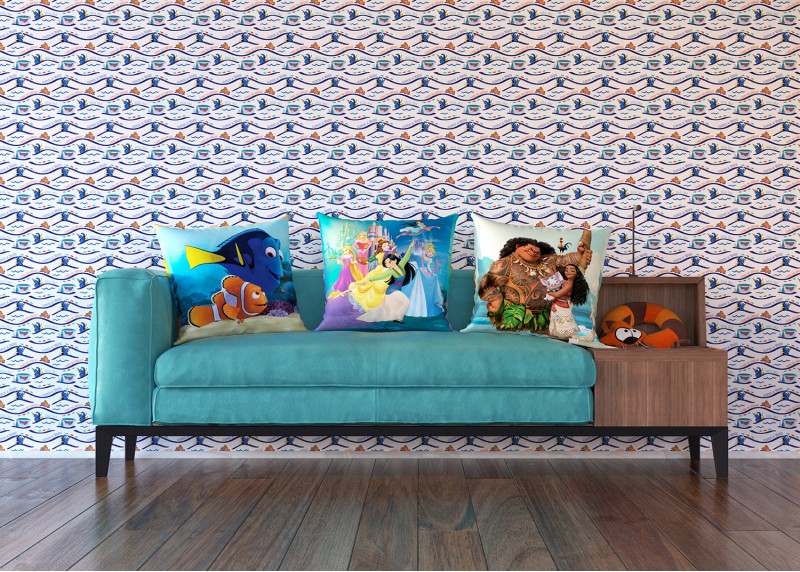 Moana, dekorativní polštář AG Design, pro dětské pokoje, 40 x 40 cm, CND 3121