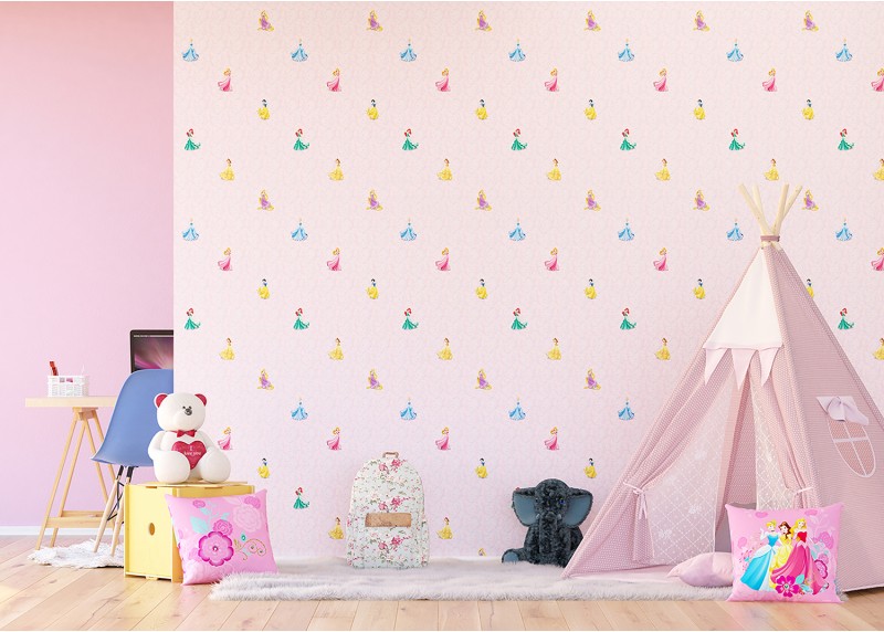 Princezny, dekorativní polštář AG Design, 40 x 40 cm, do dětského pokoje, CND 3127
