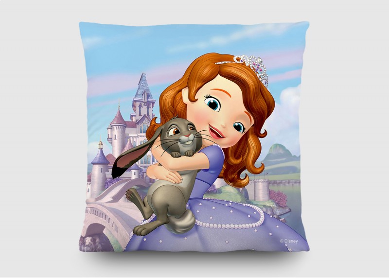 Sofie, Disney, dekorativní polštář AG Design, 40 x 40 cm, do dětského pokoje, CND 3128