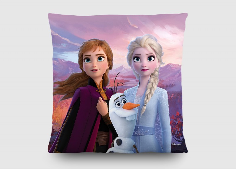Frozen, Disney, dekorativní polštář AG Design, pro dětské pokoje, 40 x 40 cm, CND 3129