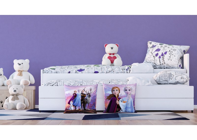 Frozen, Disney, dekorativní polštář AG Design, pro dětské pokoje, 40 x 40 cm, CND 3129