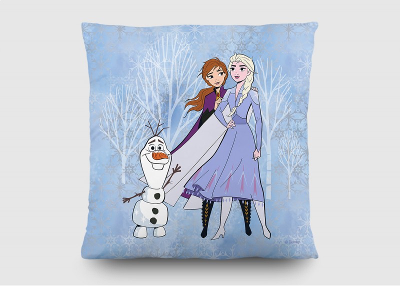 Frozen, Disney, dekorativní polštář AG Design, pro dětské pokoje, 40 x 40 cm, CND 3130
