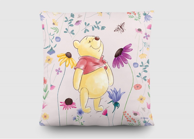 Medvídek Pú, Disney, dekorativní polštář AG Design, 40 x 40 cm, do dětského pokoje, CND 3131