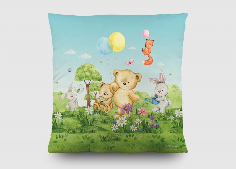 Medvídek , dekorativní polštář AG Design, pro dětské pokoje, 40 x 40 cm, CND 3153 - 006