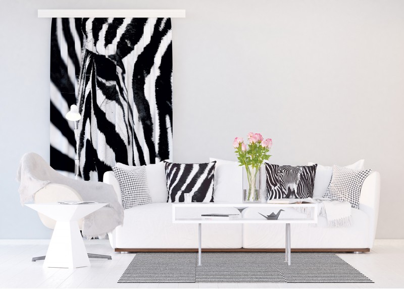 Zebra, dekorativní polštář, AG Design, 45 X 45 cm, do obývacího pokoje, kuchyně, ložnice či chaty, CN 3605