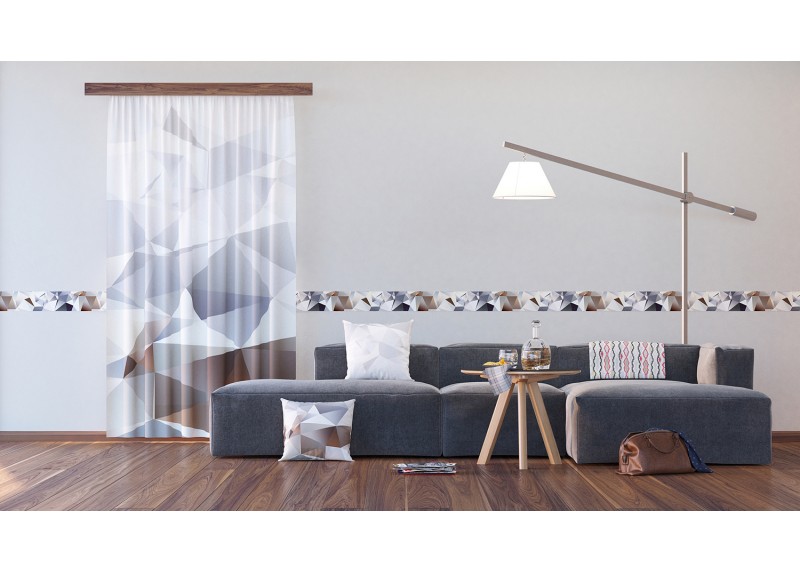 3D Trojúhelníky, dekorativní polštář AG Design, 45 x 45 cm, do obývacího pokoje, kuchyně, ložnice či chaty, CN 3610