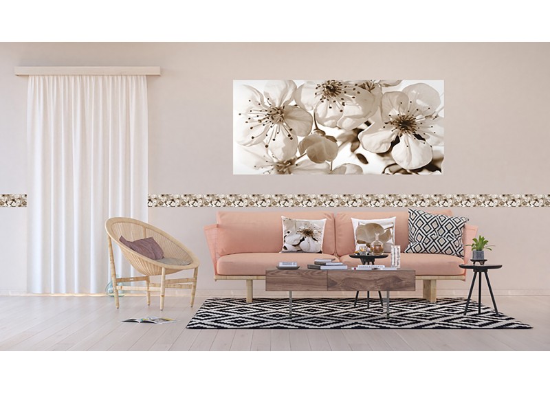 Květy jabloní, dekorativní polštář AG Design, 45 x 45 cm, do obývacího pokoje, kuchyně, ložnice či chaty, CN 3613