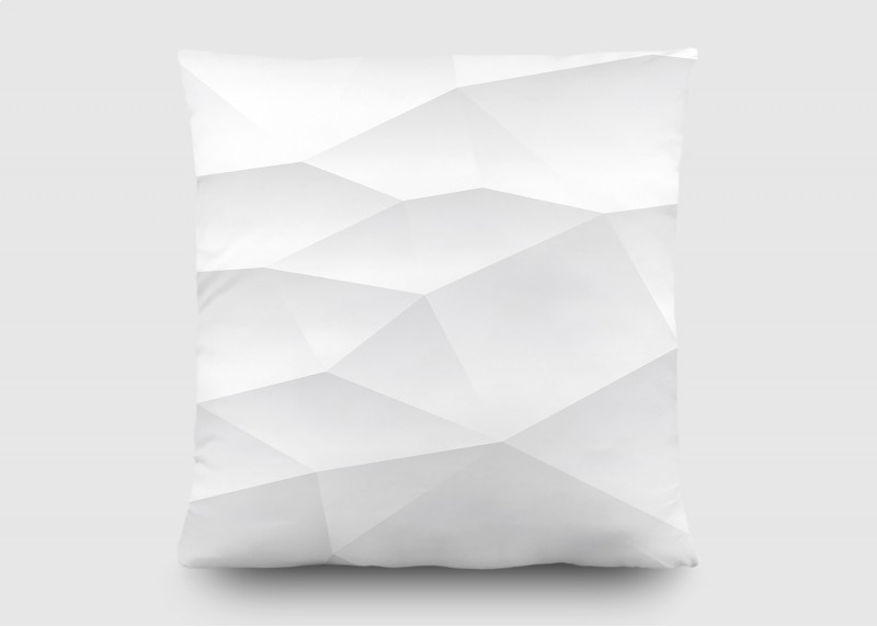 Bílá 3D abstrakce, dekorativní polštář, AG Design, 45 X 45 cm, do obývacího pokoje, kuchyně, ložnice či chaty, CN 3616