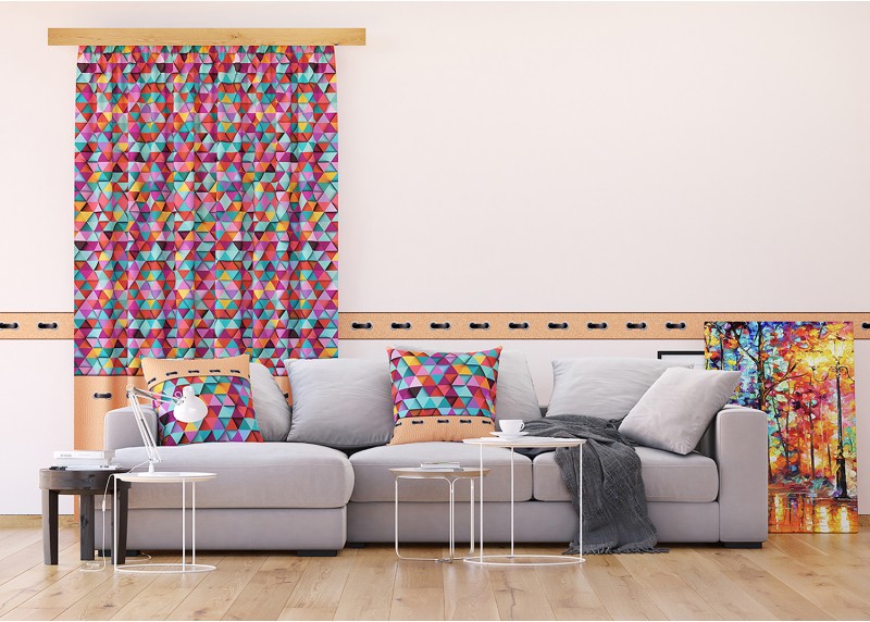 Barevná abstrakce, dekorativní polštář, AG Design, 45 X 45 cm, do obývacího pokoje, kuchyně, ložnice či chaty, CN 3618