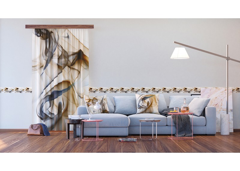Hnědý kouř, dekorativní polštář, AG Design, 45 X 45 cm, do obývacího pokoje, kuchyně, ložnice či chaty, CN 3625