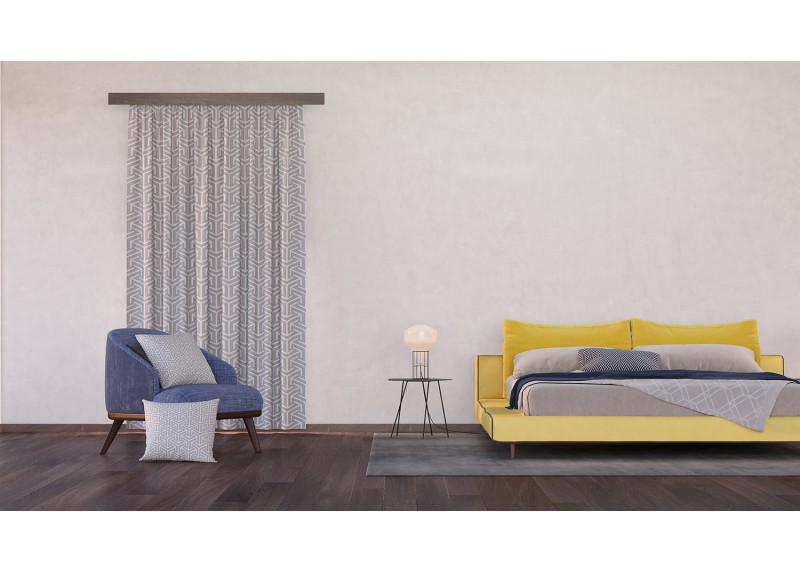 Geometrický orientální ornament na šedém pozadí, dekorativní polštář AG Design, 45 x 45 cm, do obývacího pokoje, kuchyně, ložnice či chaty, CN 3628