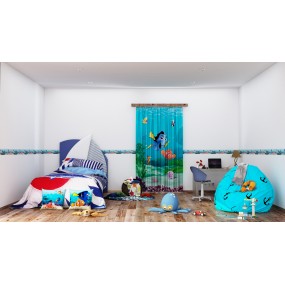 Nemo, Disney, dekorativní polštář AG Design, 40 x 40 cm, do dětského pokoje, CND 3113