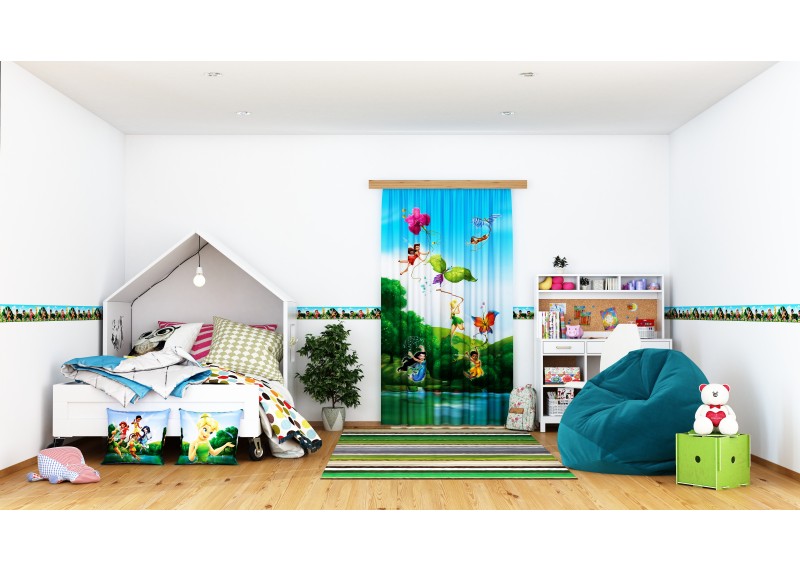 Vily, Disney, dekorativní polštář AG Design, 40 x 40 cm, do dětského pokoje, CND 3114