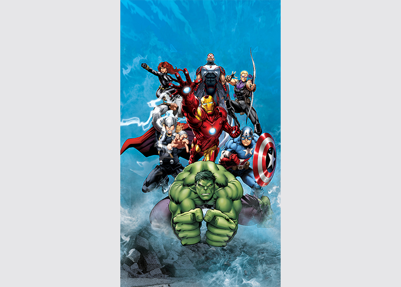 Avengers, Marvel, záclony AG Design, pro dětské pokoje, 140 x 245 cm, FCSL 7169