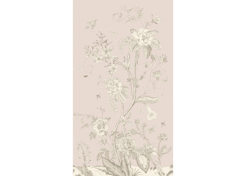 Pastelové květy, záclony AG Design, 140 x 245 cm, 1 díl, do kuchyně, obývacího pokoje, ložnice, FCSL 282