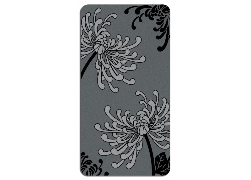 Japonské květiny na šedém podkladu, plstěná podložka pro mobilní telefony, AG Design, FMt 4767
