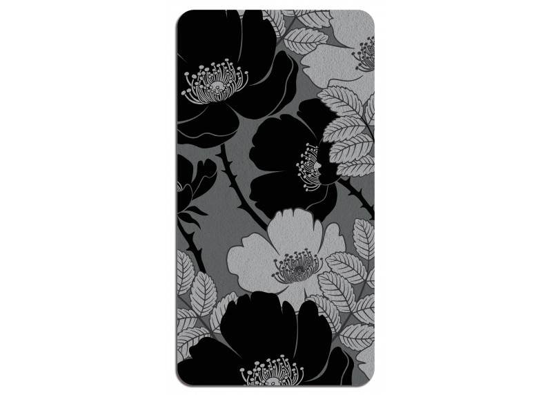 Moderní květiny na šedém podkladu, plstěná podložka pro mobilní telefony, AG Design, FMt 4776