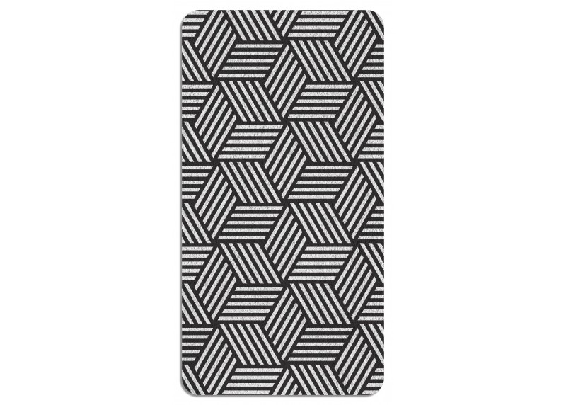 Grafický monochromatický geometrický vzor, plstěná podložka pro mobilní telefony, AG Design, FMt 4783