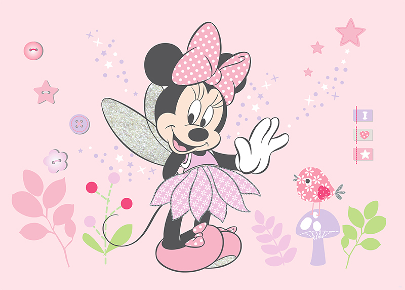 Minnie víla, Disney, AG Design, fototapeta do dětského pokoje, lepidlo součástí balení, 155x110