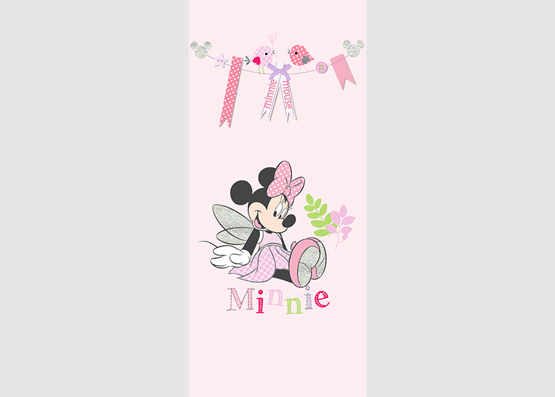 Minnie Mouse, Disney, AG Design, fototapeta do dětského pokoje, lepidlo součástí balení, 90x202