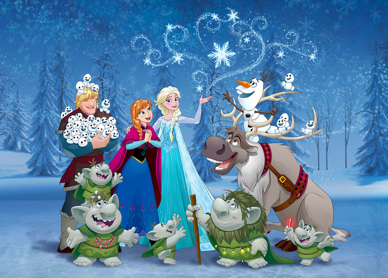 Elsa kouzlí, Ledové království, Disney, AG Design, fototapeta do dětského pokoje, lepidlo součástí balení, 360x270