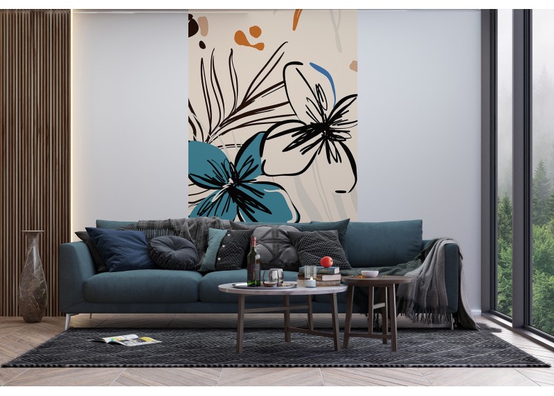 Květinova abstrakce, AG Design, fototapeta ekologická vliesová do obývacího pokoje, ložnice, jídelny, kuchyně, lepidlo součástí balení, 150x270