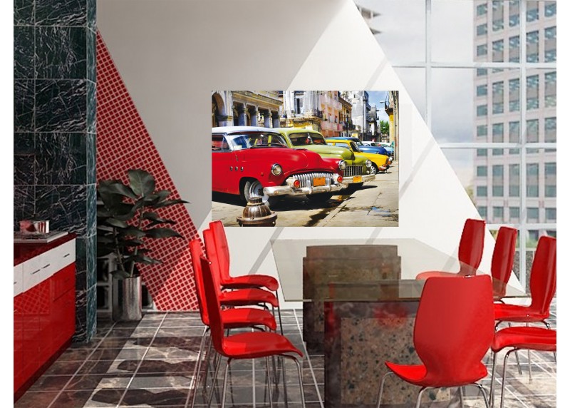 Retro Kuba, AG Design, fototapeta ekologická vliesová do obývacího pokoje, ložnice, jídelny, kuchyně, lepidlo součástí balení, 155x110