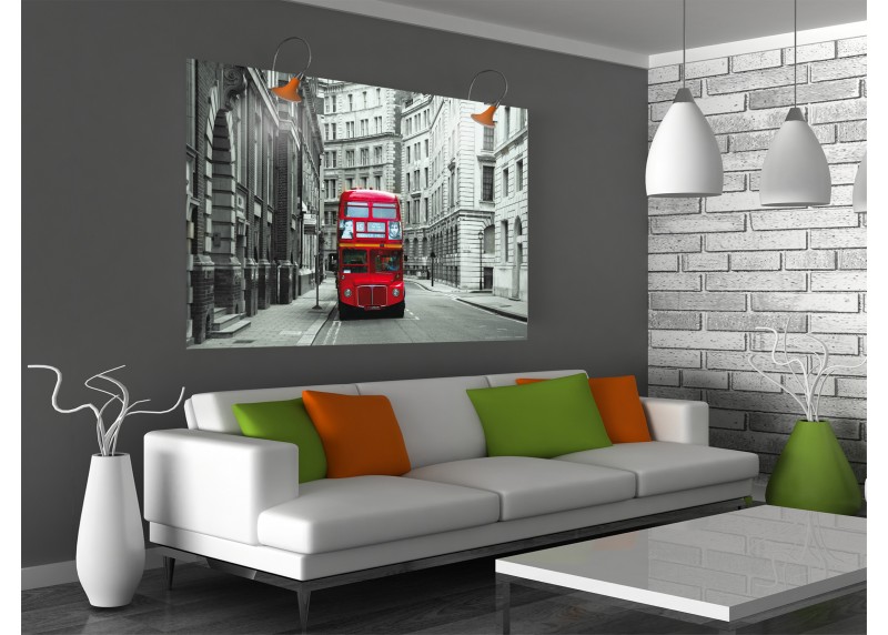 Autobus v Londýně, AG Design, fototapeta ekologická vliesová do obývacího pokoje, ložnice, jídelny, kuchyně, lepidlo součástí balení, 160x110
