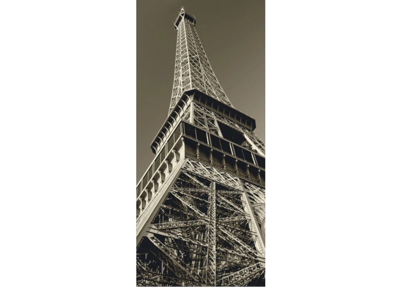 Eiffelova věž v černobílé barvě, AG Design, fototapeta ekologická vliesová do obývacího pokoje, ložnice, jídelny, kuchyně, lepidlo součástí balení, 90x202