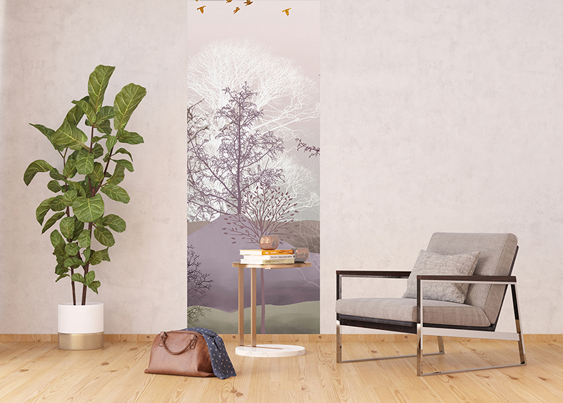 Barevný les, AG Design, fototapeta ekologická vliesová do obývacího pokoje, ložnice, jídelny, kuchyně, lepidlo součástí balení, 90x270