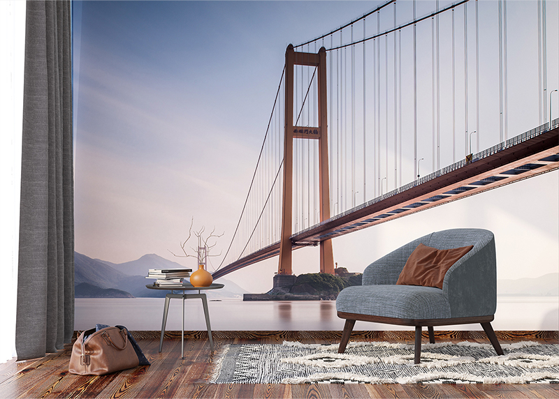 Most Golden Gate, AG Design, fototapeta ekologická vliesová do obývacího pokoje, ložnice, jídelny, kuchyně, lepidlo součástí balení, 360x270