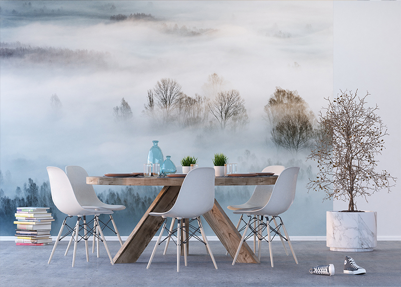Mlhavé ráno, AG Design, fototapeta ekologická vliesová do obývacího pokoje, ložnice, jídelny, kuchyně, lepidlo součástí balení, 360x270