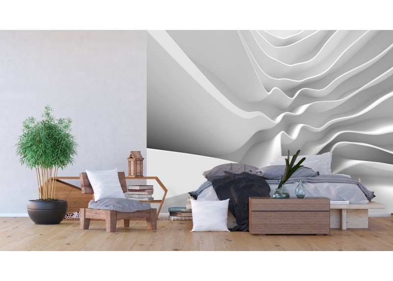 Futuristické vlny, AG Design, fototapeta ekologická vliesová do obývacího pokoje, ložnice, jídelny, kuchyně, lepidlo součástí balení, 360x270