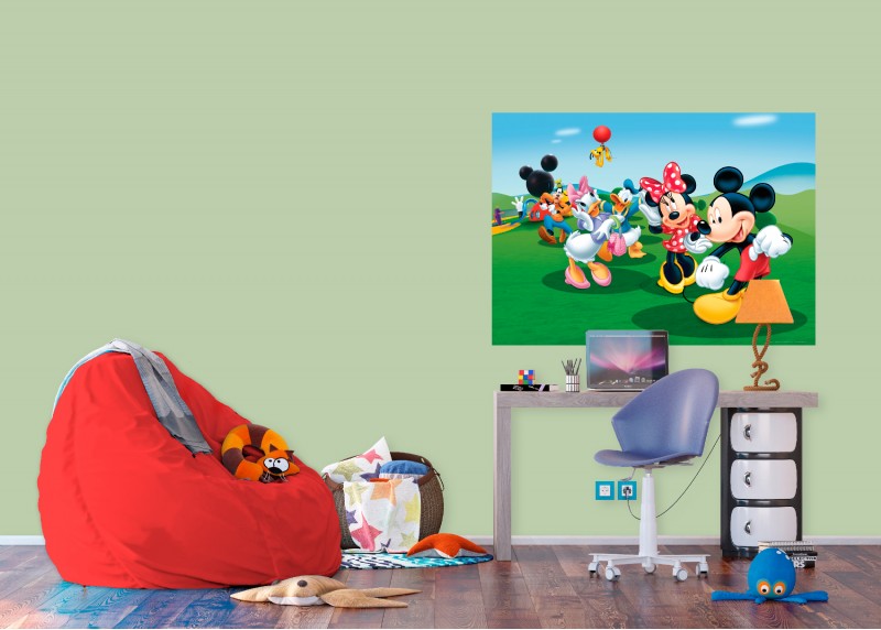 Mickey Mouse tančí s přáteli, Disney, AG Design, fototapeta do dětského pokoje, lepidlo součástí balení, 156x112