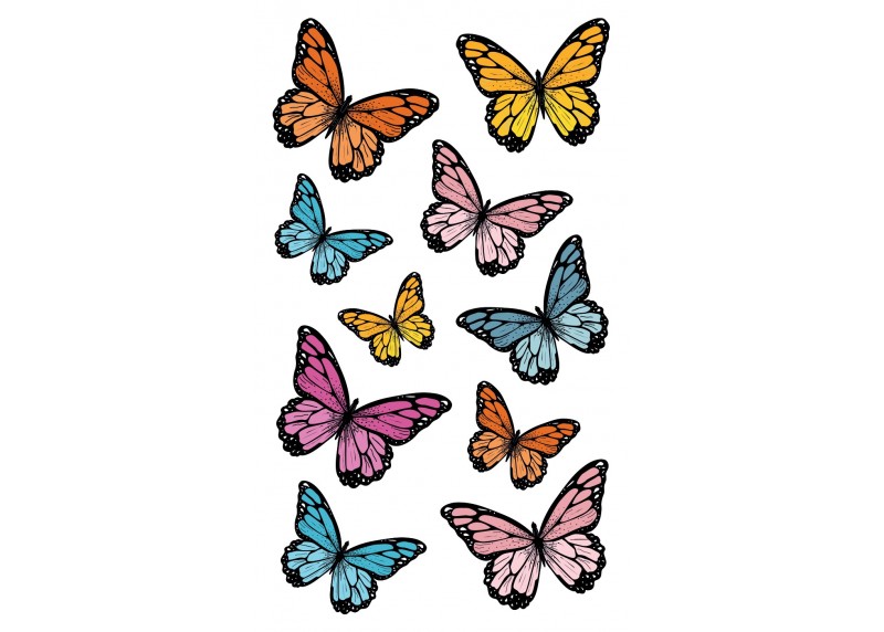Samolepka Motýli, 7,5 x 12,3 cm, DKL 350061